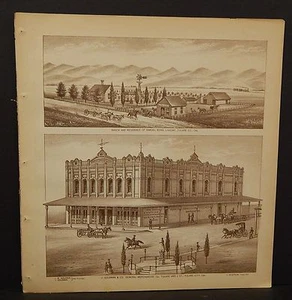 California Tulare County Map J.Goldman & Co General Merchandise 1892 !W12#83 - Picture 1 of 1