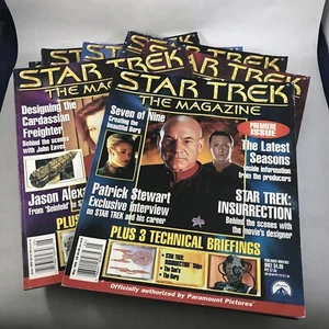 STAR TREK Magazine 7 Issue Lot First Issue Stewart Nimoy Mulgrew Tech Specs - Picture 1 of 23