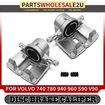 2x Front Disc Brake Calipers for Volvo S90 V90 1997-1998 740 1991-1992 780 1991 - Image 1 of 4