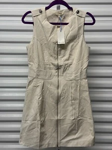 NWT Tea n Rose Dress Women's Size M Beige Sleeveless - Picture 1 of 7