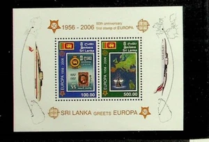 SRI LANKA Sc 1540a NH BLOCK VON 2006 - EUROPA - BRIEFMARKEN - AUF BRIEFMARKEN - Bild 1 von 1