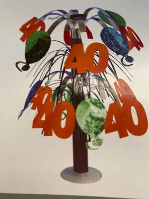 40th Birthday Mini Foil Centerpiece 10.5", 40th Birthday Party Decoration 1ct. - Image 1 of 3