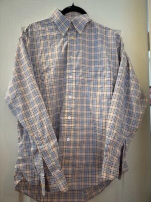 Burberry of London Button Down Shirt Blue/White Stripe Made In USA cotton Size M - Image 1 of 2