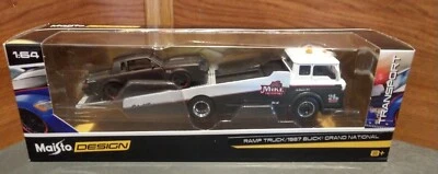 NUEVO CAMIÓN RAMPA DE TRANSPORTE ELITE 1:64 DISEÑO MAISTO®/1987 BUICK® GRAND NATIOAL Foto 1 de 4
