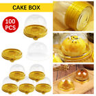 100x lear Plastic Cake Packing Boxes Mini Cupcake Boxes Muffin Pod Dome Box