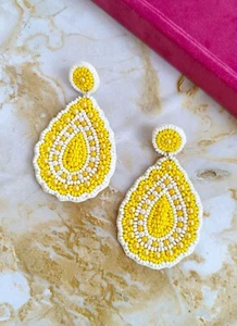 Nativ American Style Drop Shaped Earrings-Artician Handmade Beaded Earring Women - Picture 1 of 13
