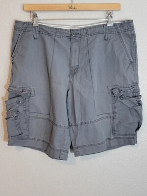 Roebuck & Co cargo Pantalones Cortos Hombre Talla 40 Frente Plano 11 Pulgadas Entrepierna Gris Foto 1 de 4