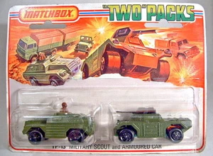 Matchbox Superfast TP13 Military Scout & Armoured Car mappa rara - Foto 1 di 2