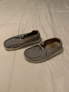 Hey Dude Wendy Youth Girls Soup On Shoes Loafers Y3-L4 Cat Eye Grey - Picture 1 of 8