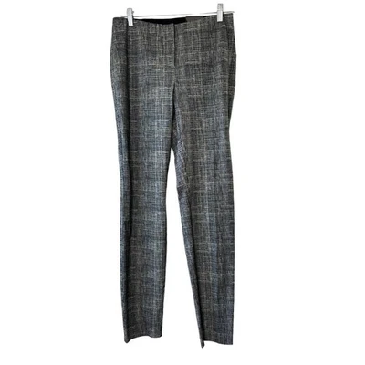 Alfani Black & White Woven Line Pattern Comfort Waist Skinny Leg Pants Sz 4 New - Image 1 of 4