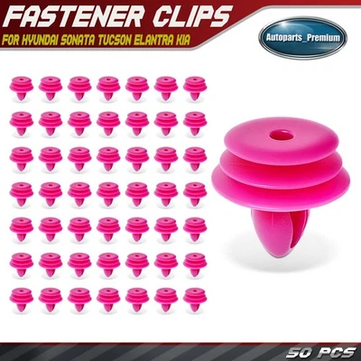 50x 10毫米尼龙门装饰面板固定夹三头适用于现代索纳塔起亚 — 第 1/4 张图片