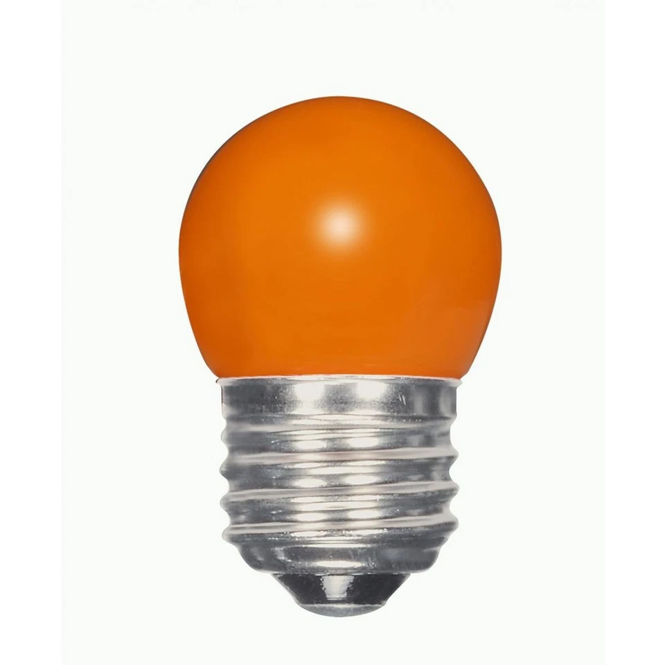 Satco S9164 - 1.2 Watt LED S11 Decorative Orange Sign Light Bulbs (2 or 6 PK) - Image 1 of 2