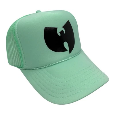 全新 WUTANG HIP HOP WU 纽约 MINT 绿色帽子 5 面板 高冠卡车司机小背包 — 第 1/3 张图片