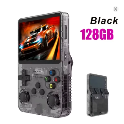 128g R36s Retro Handheld Video Game Console Linux System 3.5 Inch Ips Screen