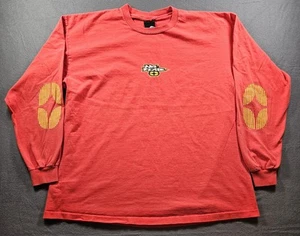Vintage 90s No Fear Long Sleeve T-Shirt Mens XL Red Skater USA Made Grunge Punk - Picture 1 of 11