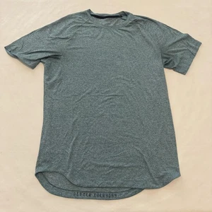 Lululemon Shirt Mens Large License To Train Drysense Green Heather Crewneck - Picture 1 of 9