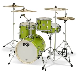 PDP New Yorker Drum Kit - Electric Green Sparkle, 4 Piece Kit (PDNY1604EL) - Picture 1 of 2