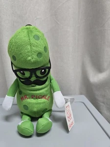 Fiesta Toy Plush Mr. Pickle With Mustache and Glasses - Picture 1 of 5