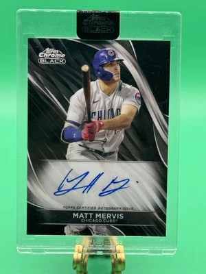 2024 Topps Chrome Black #CBA-MME Matt Mervis Chrome Auto Cubs Marlins - Image 1 of 2