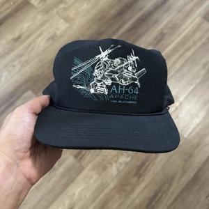 Vintage Blackbird AH-64 Apache Helicopter Snapback Hat - Picture 1 of 9