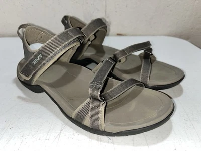 Sandalias Teva para mujer talla 8 Verra deportivas ajustables con tira trasera 1006263 gris usadas en excelente estado Foto 1 de 4