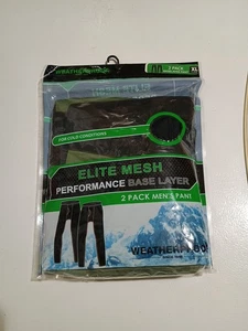 Wetterfeste Herren Gr. XL schwarz meliert coole Performance Basisschicht Hose. 2 Stück - Bild 1 von 3