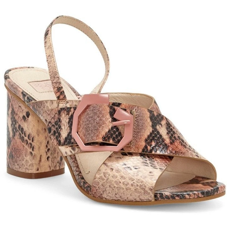 Louise Et Cie Shoes Slingback Sandals Heeled Sandals Leather Sandals 7M Pink  - Image 1 of 4