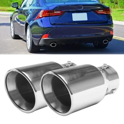 2X Car Exhaust Pipe Tip Rear Tail Throat Muffler For Lexus IS200t IS350 Foto 1 de 4