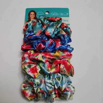 8 lazos para el cabello Pioneer Woman preciosos crujientes florales NUEVO Foto 1 de 3