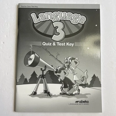 Abeka Language 3 Teacher Quiz and Test Key Homeschool Curriculum Paperback - Image 1 of 3