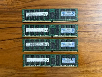 Lote de 4 SK Hynix 16GB 2Rx4 PC4-2133P-RA0-10 Registrado ECC Memoria Servidor RAM Foto 1 de 2