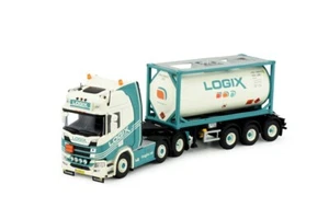 Tekno 84915 Scania CR2OH Tractor 6X2 + Semi Llavero Container Cisterna 20ft - Imagen 1 de 5