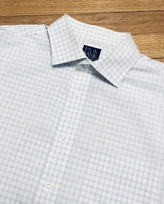 EUC Men’s Jos.A.Bank Tailored Fit Pocket Multi Check Dress Shirt Men’s 16.5-34 - Image 1 of 3