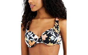 Roxy Womens Size M Island Vibes Print Beach Underwire D Cup Bikini Top NWT - Picture 1 of 7