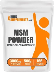 BulkSupplements MSM (Methylsulfonylmethane) Powder 500g - 3g Per Serving - Picture 1 of 5