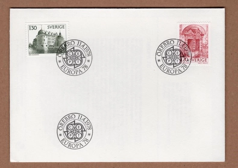 Sweden 1978 europa cept FDC architecture - Image 1 of 1