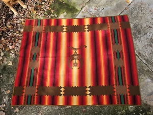Antique 1920s Pendleton Wool Blanket Shriners Masonic Western 72"x58" Reversible - Picture 1 of 24