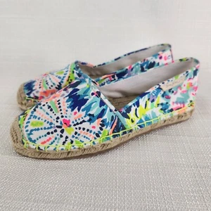 Lily Pulitzer Espadrille Flats Women's Size 6 Multicolor Slip On Comfort Shoes - Picture 1 of 8