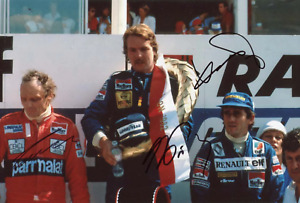 Keke Rosberg & Alain Prost & Niki Lauda FORMULA ONE autographs, In-Person signed