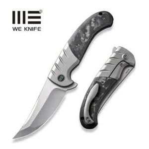 WE KNIFE CURVACEOUS FLIPPER KNIFE TIANTIUM & CARBON FIBER CPM-20CV SS WE20012-1 - Picture 1 of 9