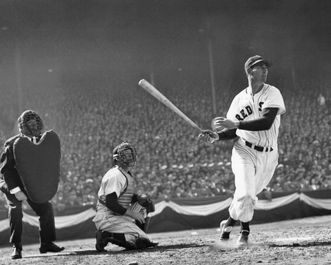 1947 Boston Red Sox TED WILLIAMS Glossy 8x10 Photo Opening Day Print Poster Cover
