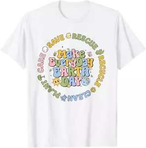 Save Bees Rescue Animals Recycle Care Every day Earth Day T-Shirt Hoodie - Picture 1 of 15
