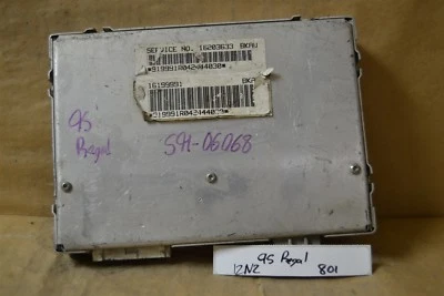 16203633 Buick Regal/pontiac 1995 ABS Braking System Module 801 12N2 B3 - Image 1 of 3