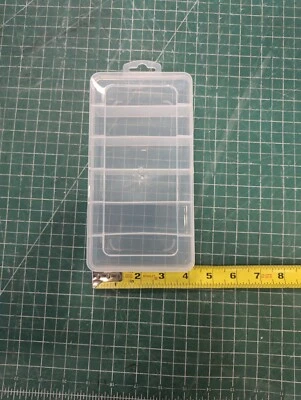 6 compartment Small plastic Storage case-5 Pack Of Cases - Image 1 of 4
