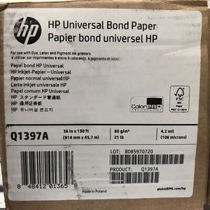 Papier do plotera atramentowego HP Q1397A, uniwersalne wiązanie z technologią ColorPRO, 80 g/m2, - Zdjęcie 1 z 8