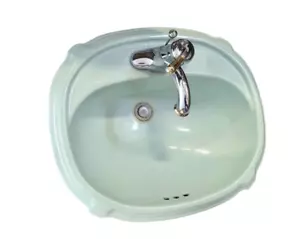 Kohler Jadeite Mint Green Portrait Drop-in Sink Basin K-2189 Discontinued - Picture 1 of 2