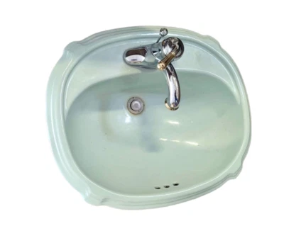 Fregadero Kohler Jadeíta Verde Menta Retrato Drop-in K-2189 Descontinuado Foto 1 de 2