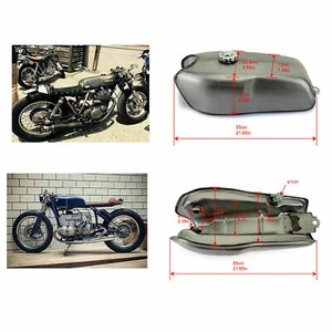 9L Cafe Racer gas serbatoio carburante per Yamaha RD50 RD 350 400 per Kawasaki - Foto 1 di 8
