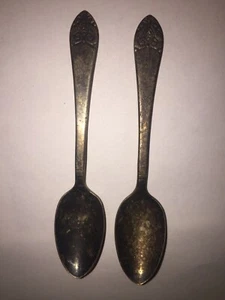 1920er Waldorf Astoria Hotel versilberter Demitasse Löffel Victor S Co. 4,5" Paar - Bild 1 von 3