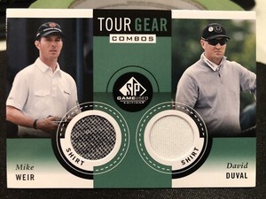 SP Game Used Edition Tour Gear Combos Shirt Mike Weir David Duval Upper Deck